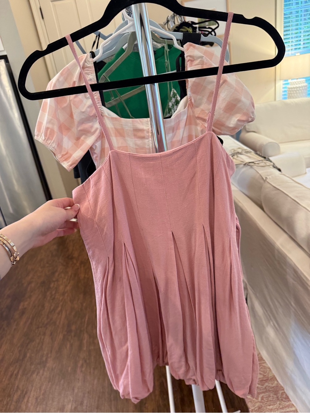 PrettyLittleThing Mauve Pink Pleated Mini Dress